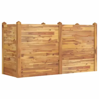 vidaXL Vrtna visoka greda 160x60x84 cm trden akacijev les