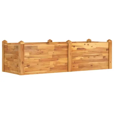 vidaXL Vrtna visoka greda 160x60x44 cm trden akacijev les