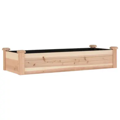 vidaXL Vrtna visoka greda s podlogo 120x45x25 cm trden les jelke