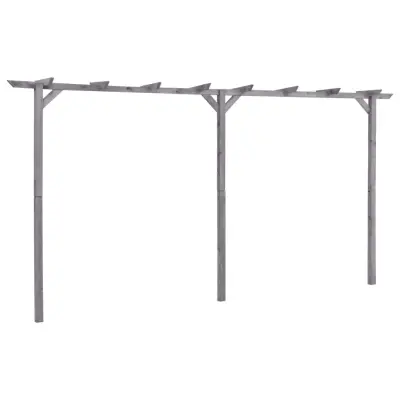 vidaXL Vrtna pergola siva 400x40x205 cm impregnirana borovina