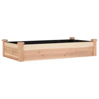 vidaXL Vrtna visoka greda s podlogo 120x60x25 cm trden les jelke