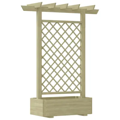 vidaXL Vrtna pergola s cvetličnim koritom 162x56x204 cm lesena