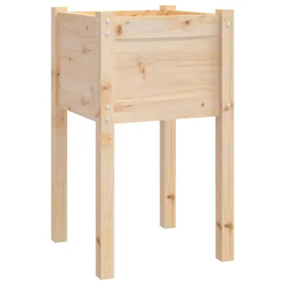 vidaXL Vrtno cvetlično korito 50x50x70 cm trdna borovina