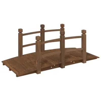 vidaXL Vrtni most z ograjami 150x67x56 cm trdna smrekovina