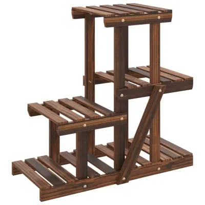 vidaXL Stojalo za rastline 58x25x51 cm trden les jelke