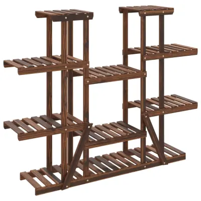 vidaXL Stojalo za rastline 110x25x110,5 cm trden les jelke