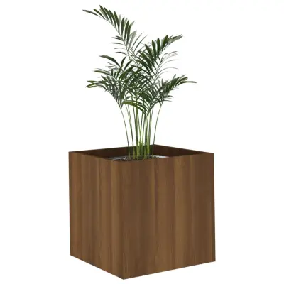 vidaXL Cvetlično korito rjav hrast 40x40x40 cm inženirski les