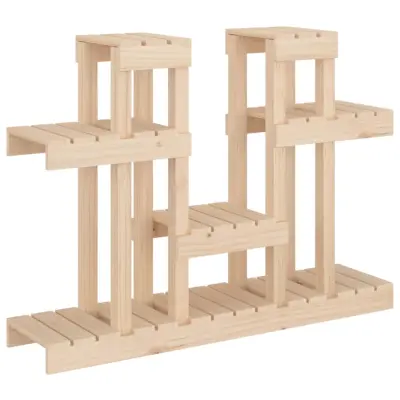 vidaXL Stojalo za rastline 104,5x25x77,5 cm trdna borovina