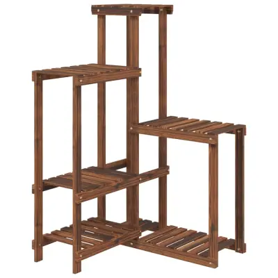 vidaXL Stojalo za rastline 62,5x61,5x101,5 cm trden les jelke