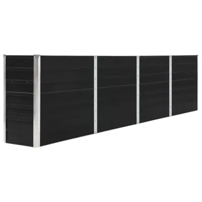 vidaXL Dvignjeno cvetlično korito 320x40x77cm pocinkano jeklo antracit