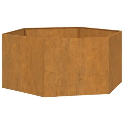 vidaXL Cvetlično korito zarjavelo 90x90x45 cm corten jeklo