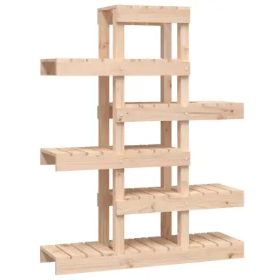 vidaXL Stojalo za rastline 85x25x109,5 cm trdna borovina