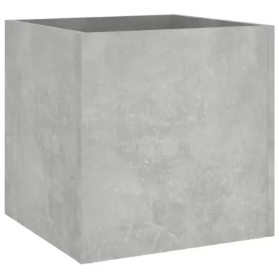 vidaXL Cvetlično korito betonsko sivo 40x40x40 cm konstruiran les