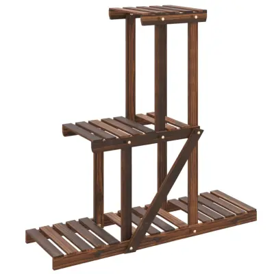 vidaXL Stojalo za rastline 81x25x75,5 cm trden les jelke