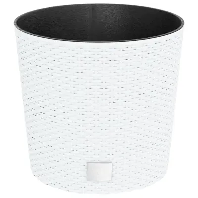 vidaXL Korito z odstranljivo notranjostjo belo 15/15,3 L PP ratan