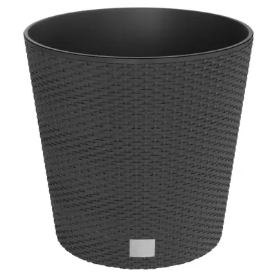 vidaXL Korito z odstranljivo notranjostjo antracit 35/37,5 L PP ratan