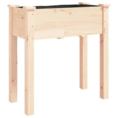 vidaXL Korito s podlogo 71x37x76 cm trden les jelke