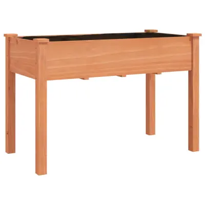 vidaXL Korito s podlogo rjave barve 118x59x76 cm trden les jelke