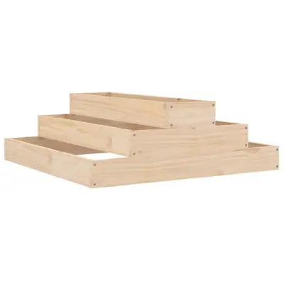 vidaXL Visoka greda 80x80x27 cm trdna borovina