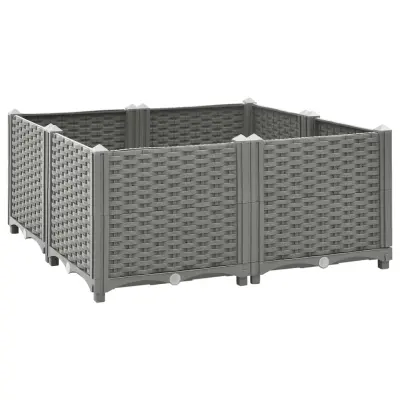 vidaXL Visoka greda 80x80x38 cm polipropilen