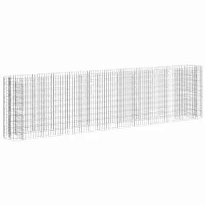 vidaXL Visoka greda gabion pocinkano železo 400x50x100 cm