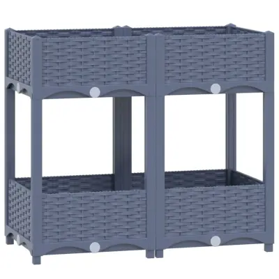 vidaXL Visoka greda 80x40x71 cm polipropilen
