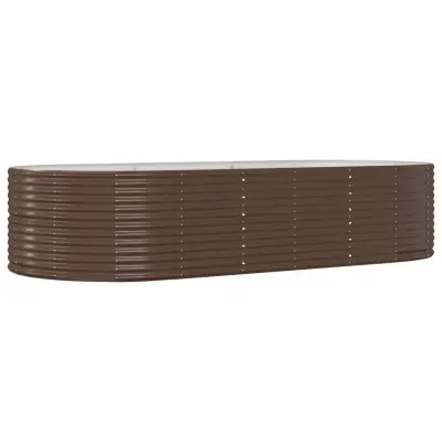 vidaXL Visoka greda rjava 291x140x68 cm prašno premazano jeklo