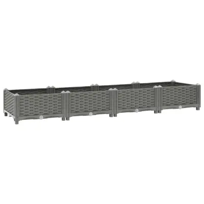 vidaXL Visoka greda 160x40x23 cm polipropilen