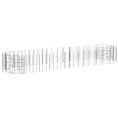 vidaXL Visoka greda gabion pocinkano železo 400x100x50 cm