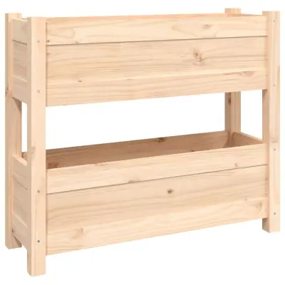 vidaXL Visoka greda 77x25x66 cm trdna borovina