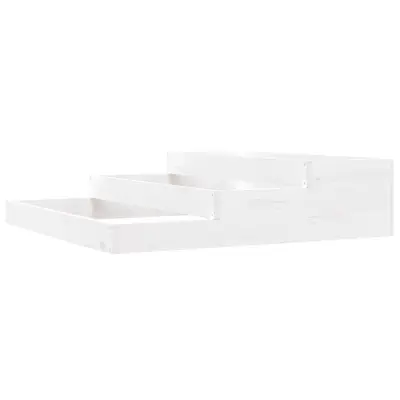 vidaXL Visoka greda bela 107x107x27 cm trdna borovina