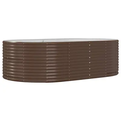 vidaXL Visoka greda rjava 212x140x68 cm prašno premazano jeklo