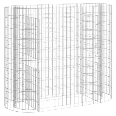 vidaXL Visoka greda gabion pocinkano železo 120x50x100 cm