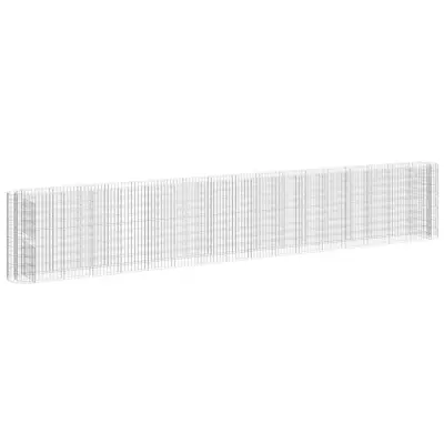 vidaXL Visoka greda gabion pocinkano železo 610x50x100 cm