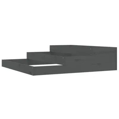 vidaXL Visoka greda siva 107x107x27 cm trdna borovina