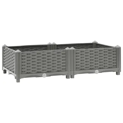 vidaXL Visoka greda 80x40x23 cm polipropilen