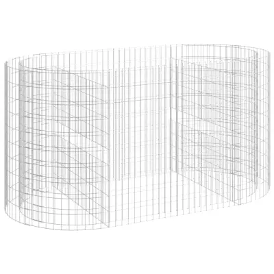 vidaXL Visoka greda gabion pocinkano železo 200x100x100 cm