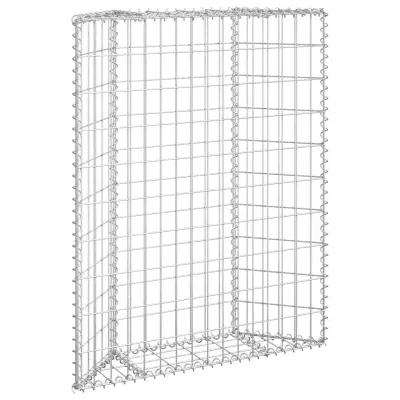 vidaXL Trapezna visoka greda gabion pocinkano jeklo 180x30x10 cm