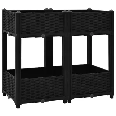 vidaXL Visoka greda 80x40x71 cm polipropilen