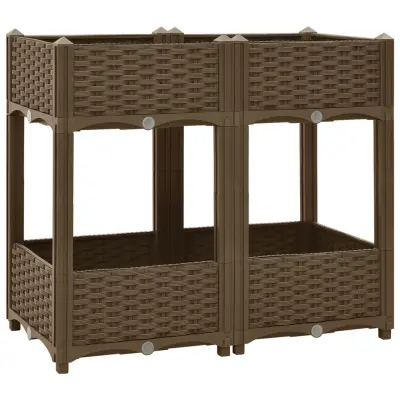 vidaXL Visoka greda 80x40x71 cm polipropilen