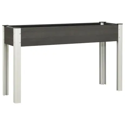 vidaXL Visoka greda siva 120x40x75 cm WPC