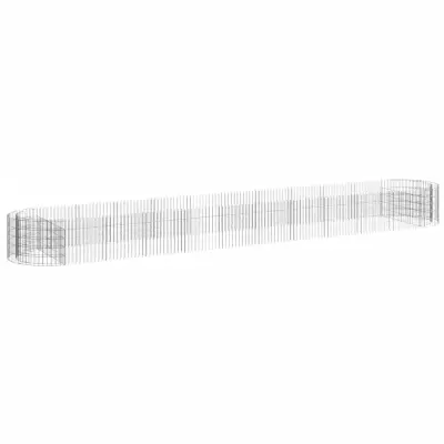 vidaXL Visoka greda gabion pocinkano železo 600x100x50 cm