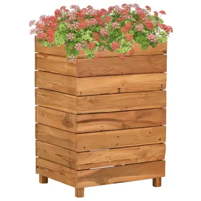 vidaXL Visoka greda 50x40x72 cm reciklirana tikovina in jeklo