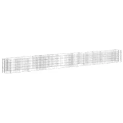 vidaXL Visoka greda gabion pocinkano železo 540x50x50 cm