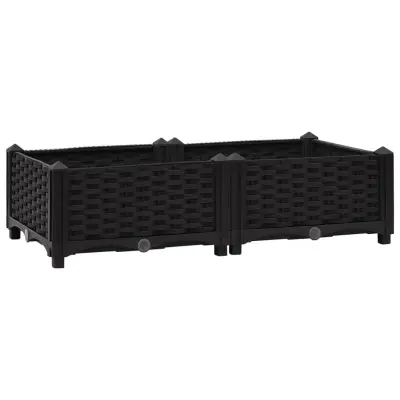 vidaXL Visoka greda 80x40x23 cm polipropilen