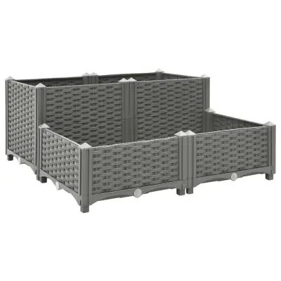 vidaXL Visoka greda 80x80x38 cm polipropilen