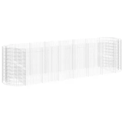 vidaXL Visoka greda gabion pocinkano železo 400x100x100 cm