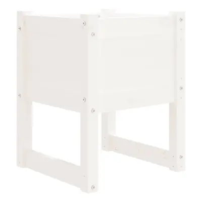 vidaXL Visoka greda bela 40x40x52,5 cm trdna borovina