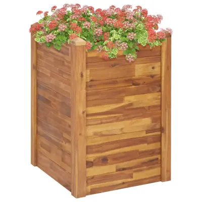vidaXL Visoka greda 60x60x84 cm trden akacijev les