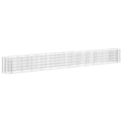 vidaXL Visoka greda gabion pocinkano železo 470x50x50 cm